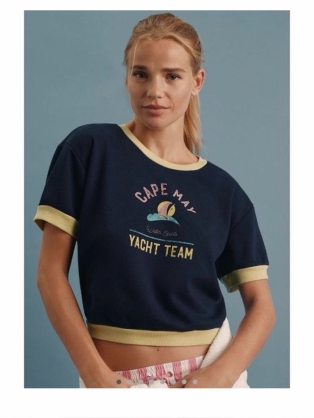 Daily Practice x Anthropologie Cape May Yacht Team sweater shirt XXS